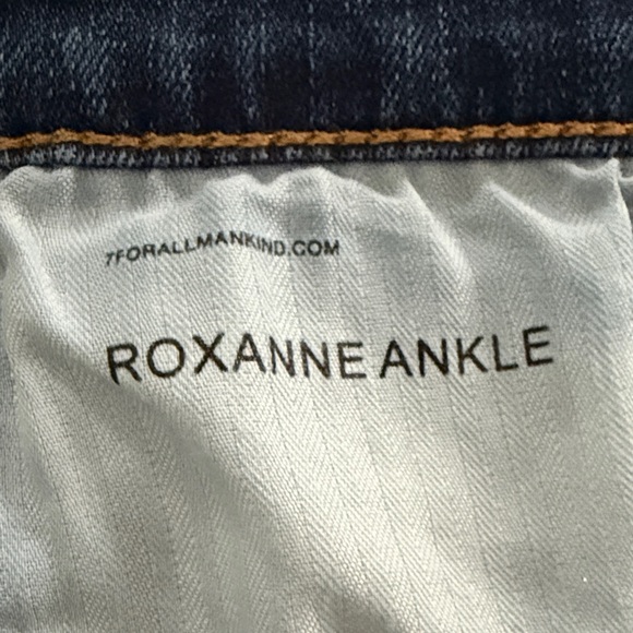 7 For All Mankind Dark Blue Roxanne Ankle Jeans 31 - Picture 9 of 10